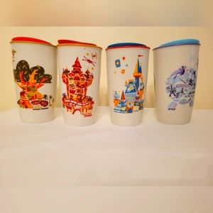 Disney Starbucks Cermic Travel Mugs (set of 4)